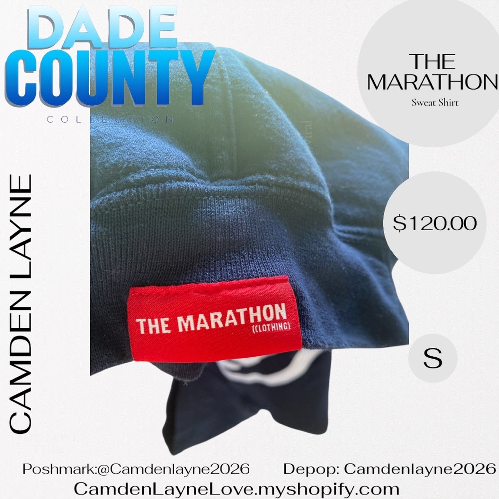 The Marathon Clothing Navy Blue Hoodie - Picture 6 of 7